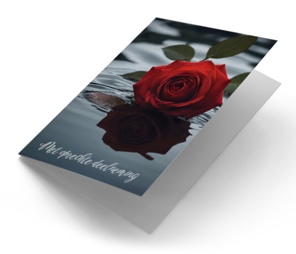 Rode roos drijven op water