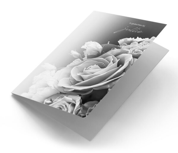 Rozen boeket zwart wit