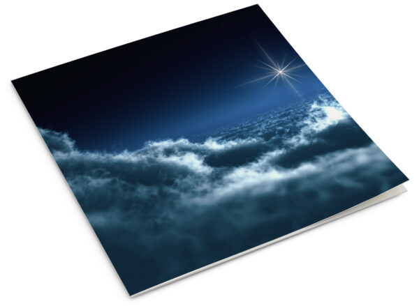 Nacht met stralende ster