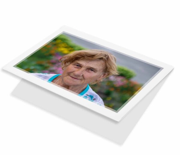 Fotokaart met transparant kader