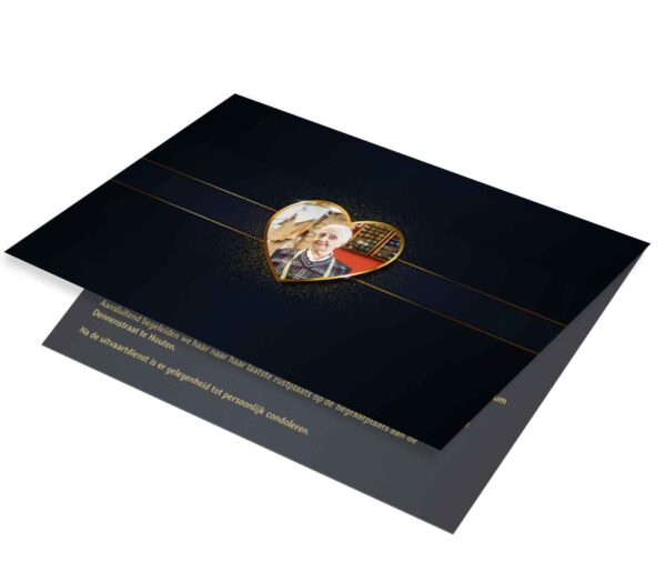 Fotokaart gouden hart