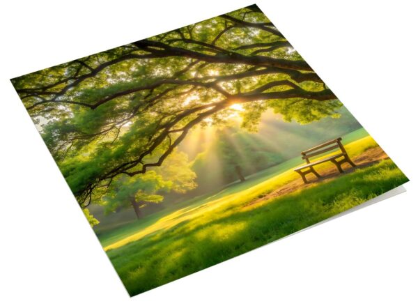 Park met zonnestralen